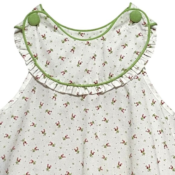 Remember Nguyen Toddler Girl Ditzy Floral Dress 4T White Spring Easter Nostalgia - Picture 2 of 6